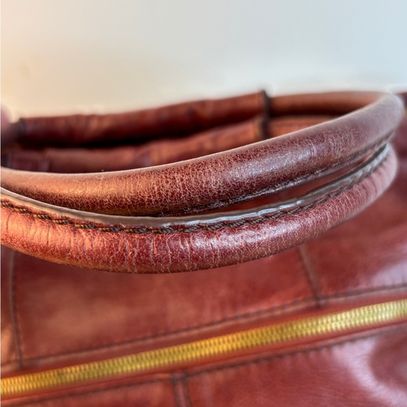 Vintage HOBO “Lennon” Deep Burgundy Leather Satchel w/ Tassel - Picture 8 of 14